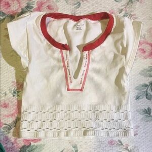 Out From Under Go For Gold Red and White Top